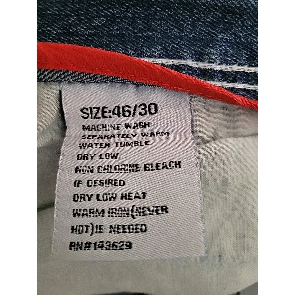 Big Men Jeans Encrypted Supply Company Acid Washed  Size 46x30 Good Condition